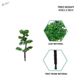 5pcs 40-120mm miniature trees with lush green foliage for scale modeling tools