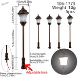 5 pièces de lampadaires LED à l'échelle HO/N