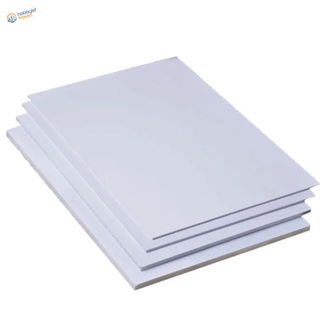 Stack of 5pcs PVC sheet foam boards, 200mm x 300mm white rectangular