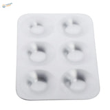 White silicone 6 cups metal palette for scale modeling paint mixing