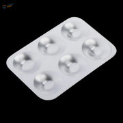 6 cups metal palette with white blister pack for scale modeling