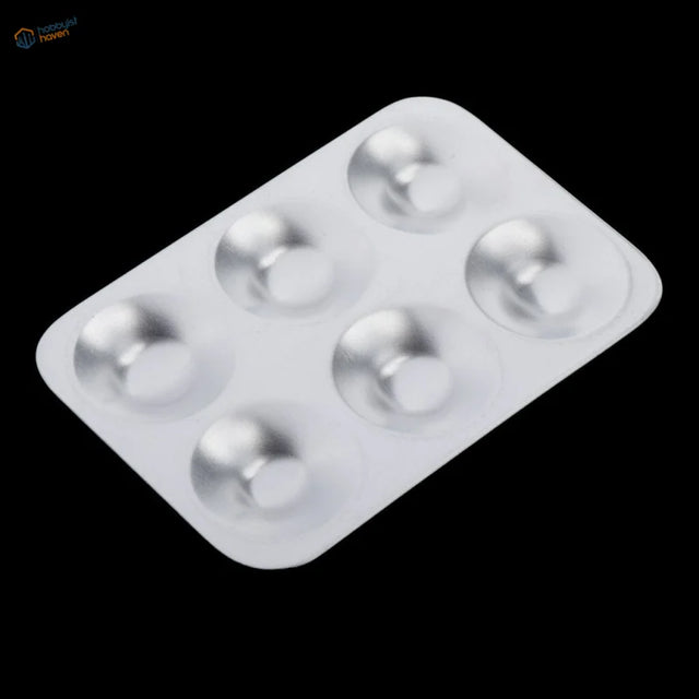 6 cups metal palette with white blister pack for scale modeling