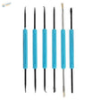 6 pcs precision hobby tools set with blue-handled screwdrivers