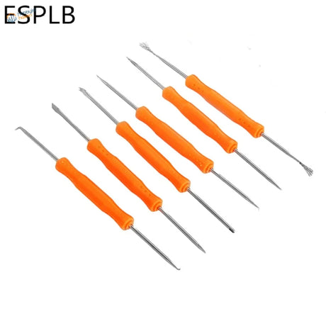 6 pcs precision hobby tools set with orange-handled metal tips