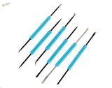 6 pcs precision hobby tools set with blue handles and precision tips