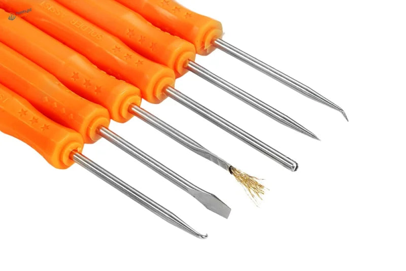6 pcs precision hobby tools set with orange-handled screwdrivers