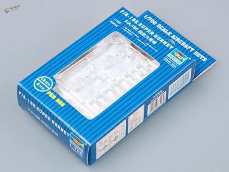 Blue and white T-45 Super Hornet 1/700 model for aircraft carrier air wing