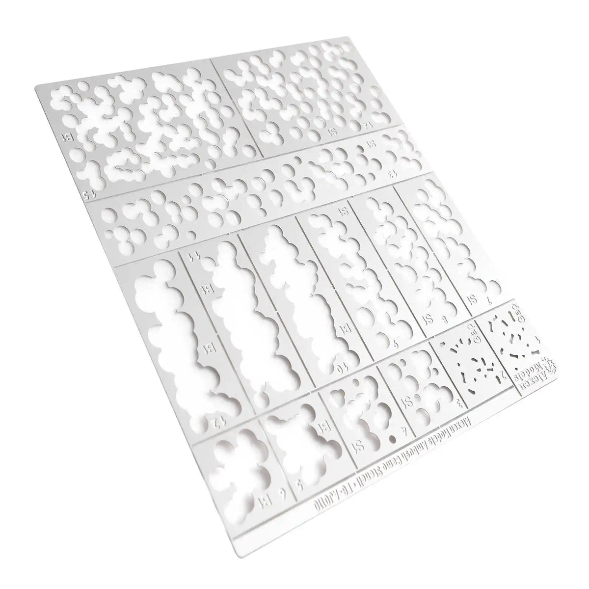 1/72 stencil for WWII German ambush camouflage, silver metal craft set