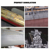 Detailed Japanese battleship Yamato model made with rivet making tool
