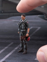 1/48 F-35 pilot figure in gray with red helmet for scale modeling
