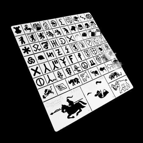 1/35 stencil sheet with German heavy tank battalion symbols grid