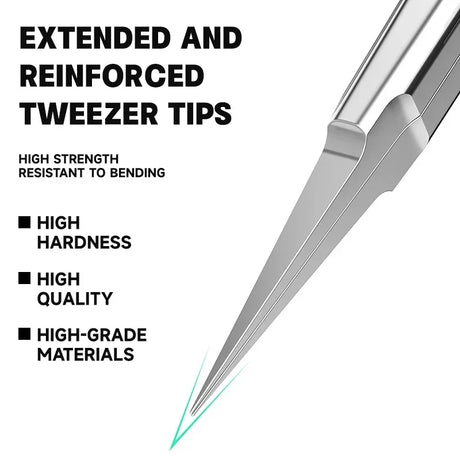 Luowei IS-40 tweezers with silver reinforced bend-resistant tips