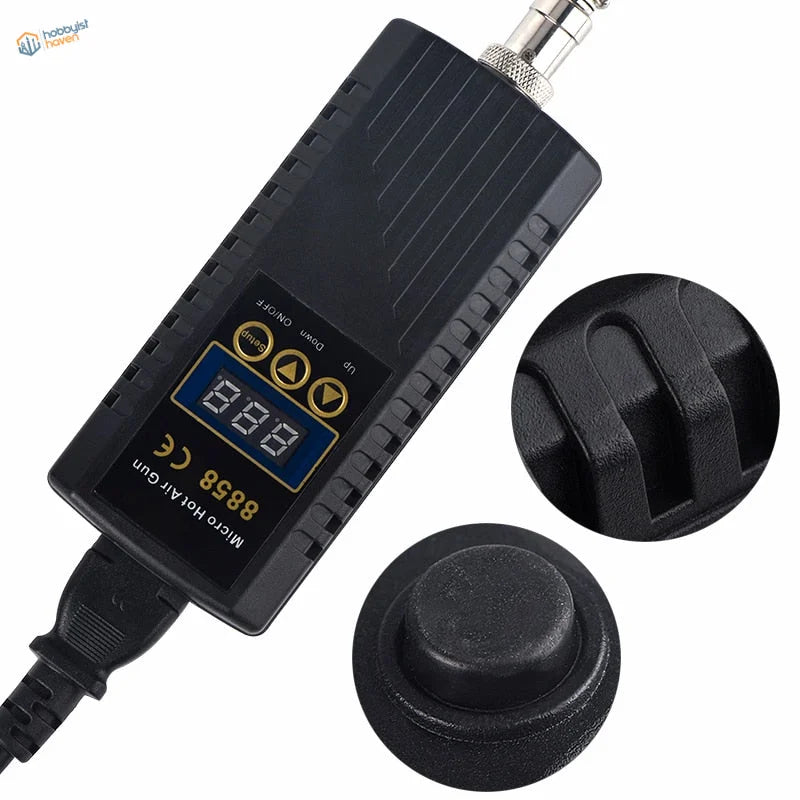 700W hot air soldering station black plastic micro gun 8888 display