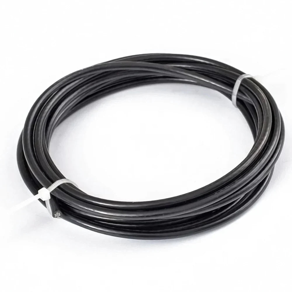 Black coiled braided steel wire with smooth durable sheath, 1-6mm