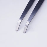 Precision angled file 600#/1000# with sleek silver tweezers