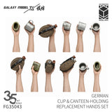 Mains de soldat allemand avec tasse et gourde 1/35