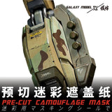 Galaxy Model pre-cut camouflage masks with green brown camo pattern