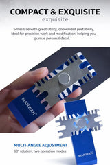 Blue and silver Manwah multi-functional compact photo etched bender with central rotating knob for precision hobby tools