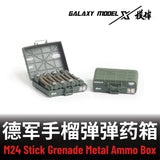 1/35 scale German M24 grenade cases: olive green metal ammo box
