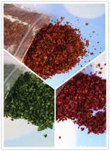 7g colorful leaves for dioramas in 3 colors: reddish-brown, green, crimson for scale modeling