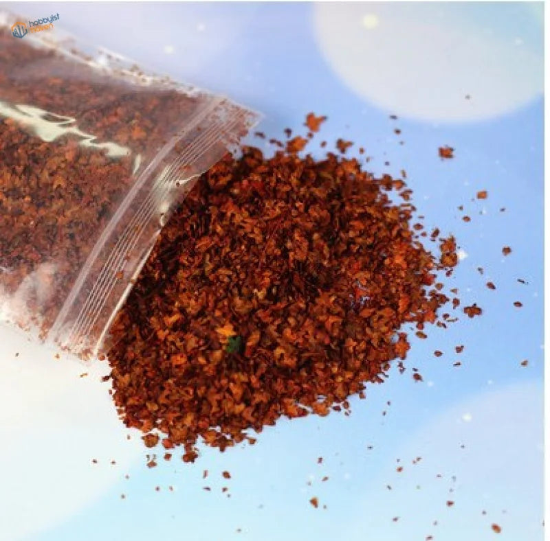 7g bag of colorful leaves with reddish-brown crushed petals for scale modeling dioramas