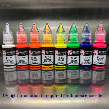 8 colors fluorescent panel liner ink with matching colorful caps