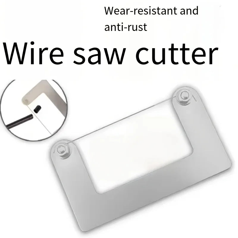 Silver mini wire saw cutter with wear-resistant and anti-rust features for precision scale modeling tools and model building tools