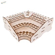81 holes workbench organizer for scale modeling tools, light wood tiered design