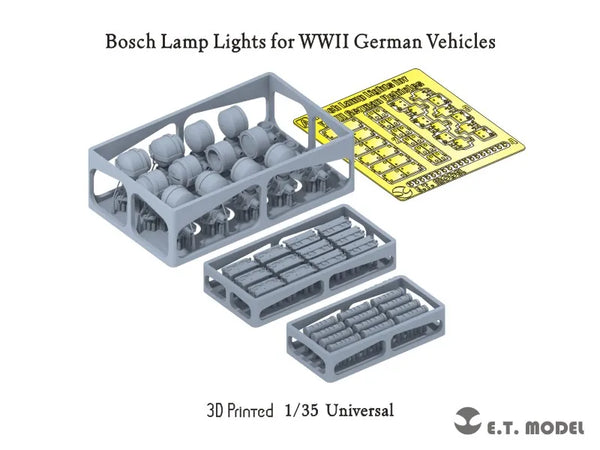 1/35 3D tištěné + PE Bosch lampy pro světla německých vozidel z 2. světové války