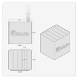 Hobbymio mini tool storage box with sleek rectangular card organizer and multiple slots for scale modeling tools