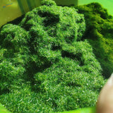 8mm green static grass with vibrant, dense, textured moss strands