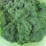 Pile of fluffy 8mm green static grass fibers