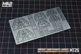 Silver MT26 aircraft maintenance ladders by Madworks, intricate cut-outs