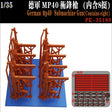 8pcs 1/35 3D-printed scale models of MP-40 submachine gun on orange stand