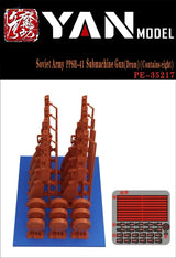 8 pezzi di mitra sovietico PPSH-41 stampati in 3D in scala 1/35