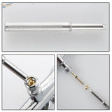Chrome-finished tire inflator in 8pcs airbrush cleaning set
