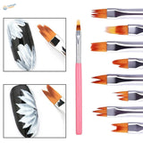 8pcs saw shape brushes with pink handles for scale modeling tools