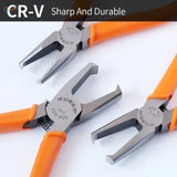90 degree double edged cutter nipper with orange handles and sharp jaws