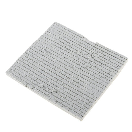 Gray resin brick wall panel in 1/35 scale with brick pattern