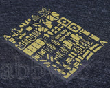 Pre-cut masking tapes set on dark heathered Jesta Cannon Aether t-shirt