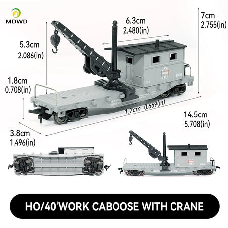 Wagons de fret à benne et à grue échelle HO 1/87