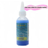 90ml light blue water effect gel bottle with ocean wave label
