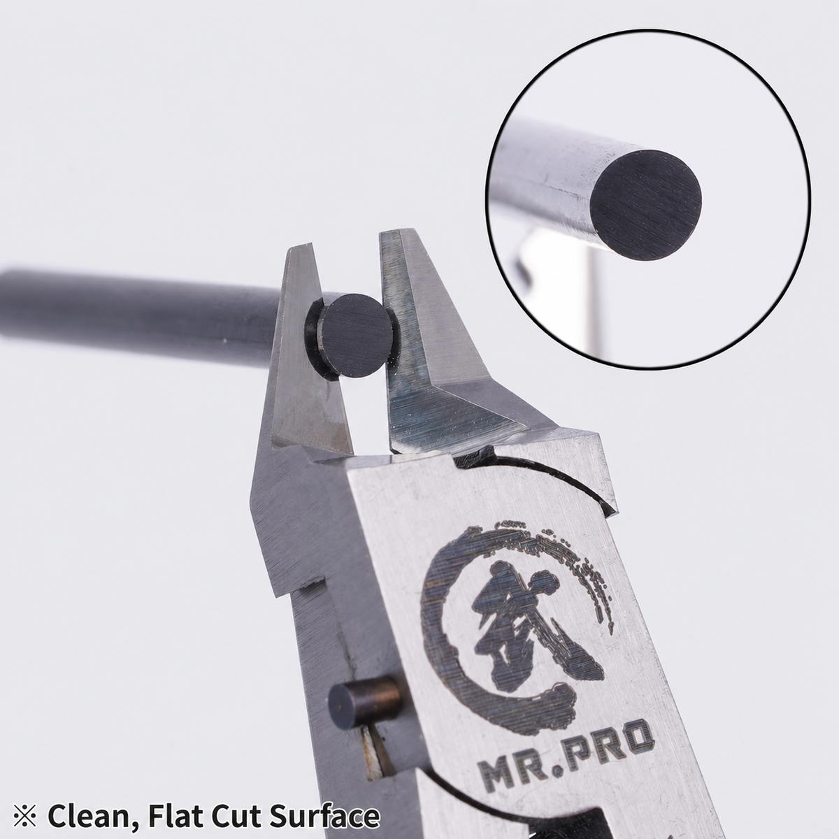 Silver metal pipe cutter with black circular cutting edge and mr.pro branding for precision hobby tools in model building
