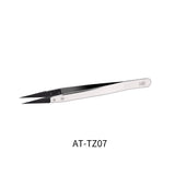 Dspiae anti-static tweezers with silver-tipped stainless steel jaws