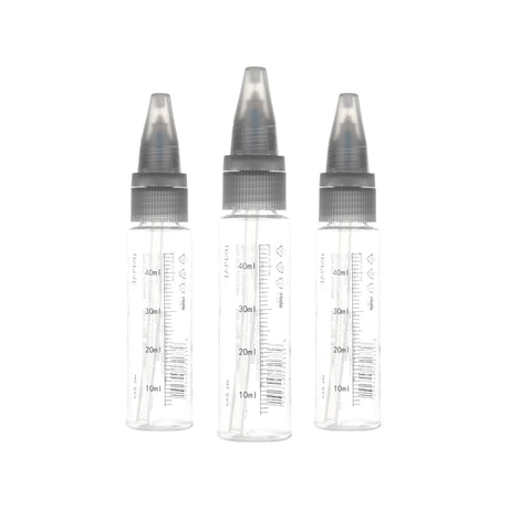 Three transparent extra mixing bottles for DSPIAE wash-free airbrush