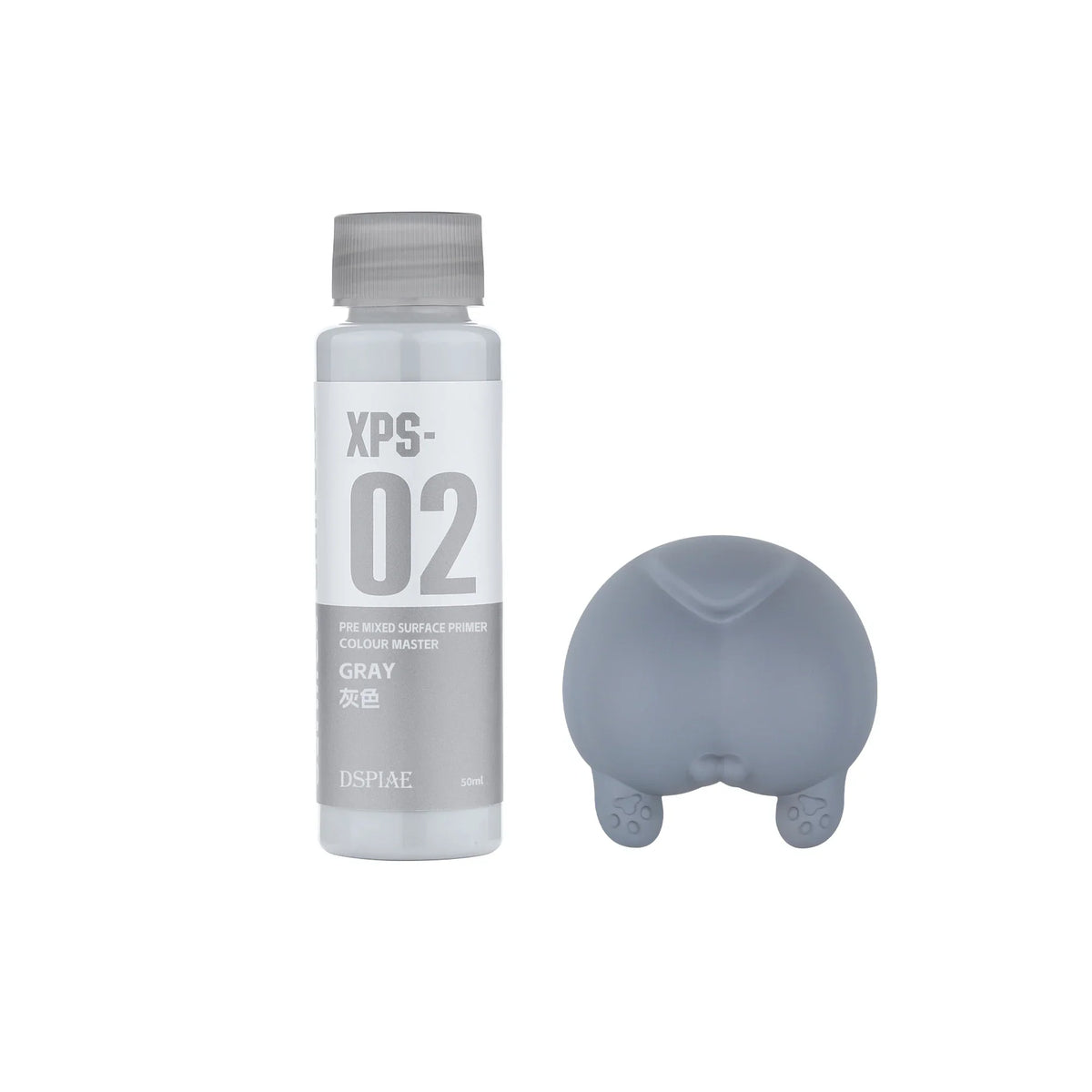 DSPIAE 50ml Gray XPS-02 acrylic primer with animal applicator for model kits