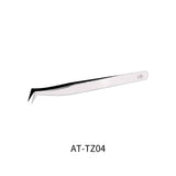 Dspiae anti-static stainless steel tweezers with angled black tip