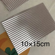 Silver corrugated metal sheet, 10x15cm, from 3pcs 100x150mm set