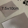 5pcs 75x100mm corrugated metal sheets, silver strips 7.5x10cm