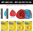 DSPIAE masking tape cutter set: 4 dispensers in red, blue, gray with MT tapes